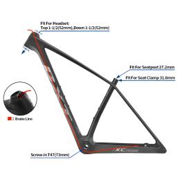 Bxt t1000 quadro de bicicleta mtb de carbono 29er quadro de bicicleta de carbono 29 quadro de mountain bike boost 148*12 freio a disco quadro de bicicleta udh cabide - Image 4
