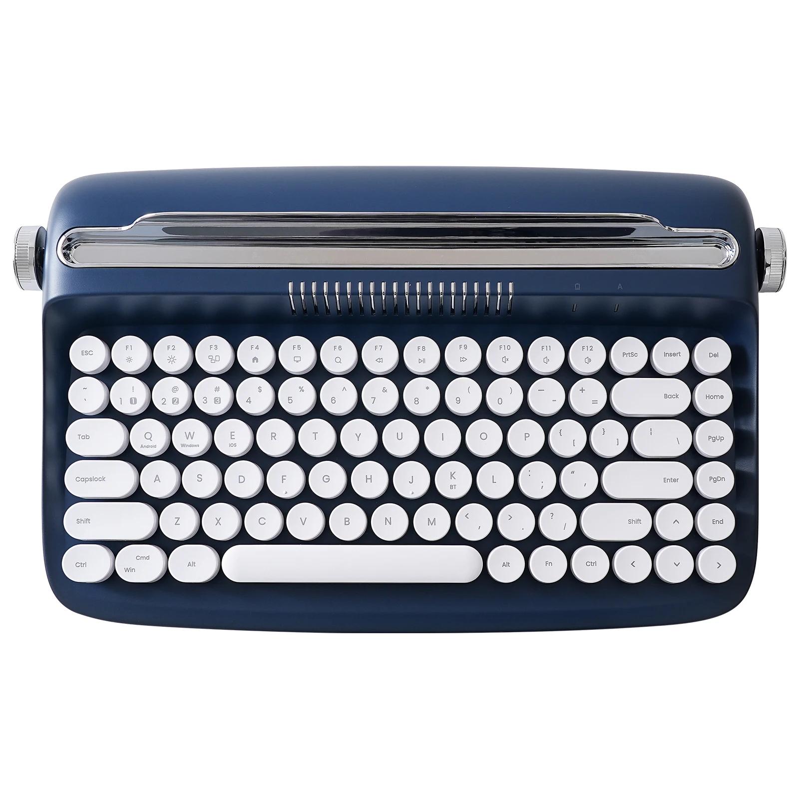 YUNZII-Máquina de escrever retro sem fio Bluetooth, teclado estético, suporte integrado para vários dispositivos, Sweet Mint, ACTTO B303 - Image 1