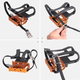 20 pçs cintos de arnês para bicicleta giratória ciclismo pedal sapatos gaiola ginásio estrada dobrável treino demonstração footboard ponta corda fivela cintas - Image 5