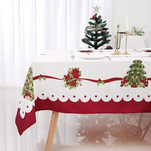Toalhas de Mesa Decorativas de Natal com Flores para uma Festa Inesquecível