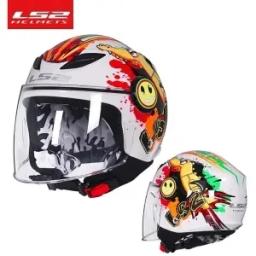 LS2 OF602 Capacete de motocicleta infantil, capacete de segurança metade dos desenhos animados, proteção infantil, original, verão - Image 5
