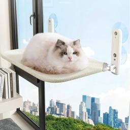 Rede de janela dobrável para gato, pano respirável, peitoril da janela, cama, lixo, suprimentos para gatos, 10kg, 1 pc - Image 2