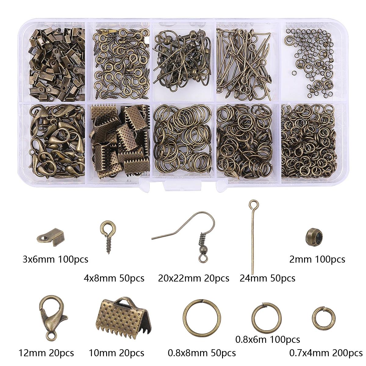 Fecho da lagosta Abrir Jump Rings para Fazer Jóias DIY, Liga Acessórios, Achados Set, Brinco Ganchos, Ferramentas de Reparo, Suprimentos - Image 1