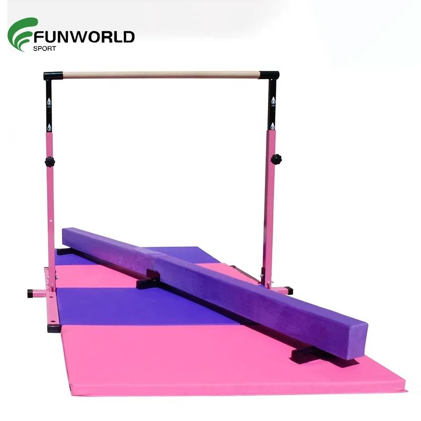 Funworld Barra Horizontal de Ginástica Ajustável 180x150cm com Tapete Dobrável