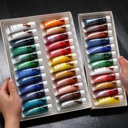 Conjunto de tinta acrílica para pintura de parede, pigmento artístico impermeável, prova solar, não desbotando, grafite desenhado à mão, têxtil diy, 12 cores, 18 cores, 24 cores, 36 cores - Image 1