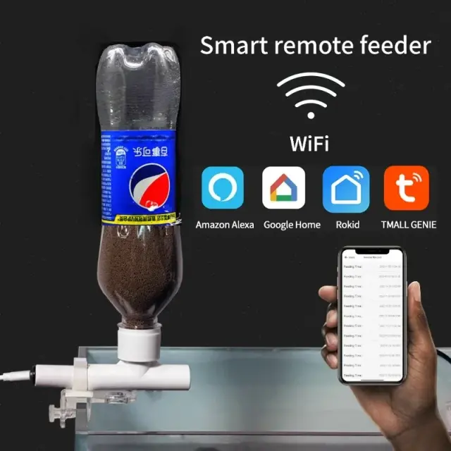 Alimentador Automático para Aquários com Controle Remoto via Smartphone: Alimente Seus Peixes Ornamentais e Tartarugas com Conforto e Inteligência