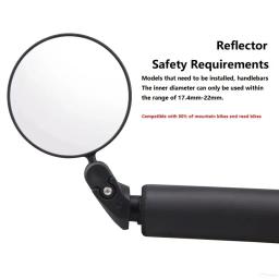 Espelho Retrovisor de Bicicleta Universal, Ajustável Girar, Ângulo Largo, Guiador de Ciclismo, Espelhos Retrovisores para MTB, Acessórios de Road Bike - Image 5
