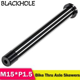 M15 * p1.5 mtb através do eixo espetos mountain bike garfo 15mm através do eixo de liberação rápida porca suspensão completa garfo através do eixo espetos - Image 3