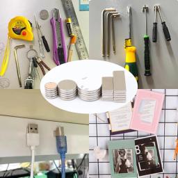 Bolas de ímã adesivo de neodímio, Pequenas bolas ímãs para geladeira, Ímã super forte, Gálio de solda, Armazenamento em casa - Image 5