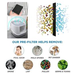 3 pces pet ativado filtro de carbono algodão alto desempenho adsorção filtro para caixas de areia gato desodorize toalete acessórios - Image 6