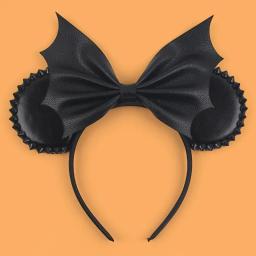 Disney bat esqueleto orelha bandana para adultos crianças cosplay halloween bruxa hairband feminino meninas fantasma arcos festa acessórios de cabelo - Image 2