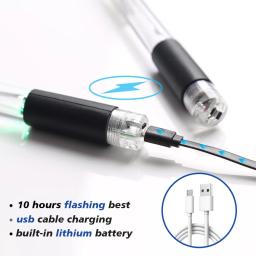 Miwayer-Baquetas emissores de luz LED, baqueta gradiente personalizada, USB recarregável, adequado para todas as baterias, 15 cores - Image 3