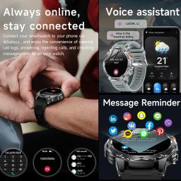 2025 relógio inteligente masculino 1.7 polegadas hd tela amoled mostrador personalizado relógio freqüência cardíaca oxigênio monitor de saúde do sono 100 + relógio de fitness esportivo - Image 3