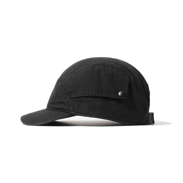 Boné Masculino de Beisebol Retro com Aba Curta em Algodão Ajustável - Estilo Despojado para o Verão