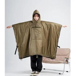Saco de dormir Wearable Camping, capa, poncho, cobertor com capuz, resistente à água, inverno - Image 3