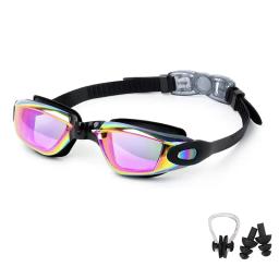 Óculos de natação impermeáveis para homens e mulheres, anti-nevoeiro, proteção UV, silicone, ajustável, piscina adulta, óculos de mergulho - Image 2