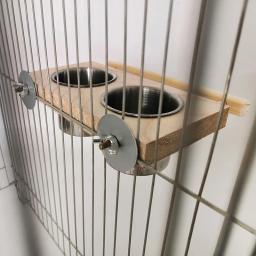 Caixa De Alimentação De Pássaro De Aço Inoxidável Com Portador, Gaiola Pendurada Talheres, Alimentação De Papagaio, Tigela De Comida, Bacia De Água, Fácil de Limpar - Image 5