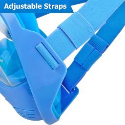 Máscara completa de snorkel facial para crianças, montagem destacável da câmera, visão ampla, anti-nevoeiro, anti-vazamento, mergulho, natação, criança - Image 4
