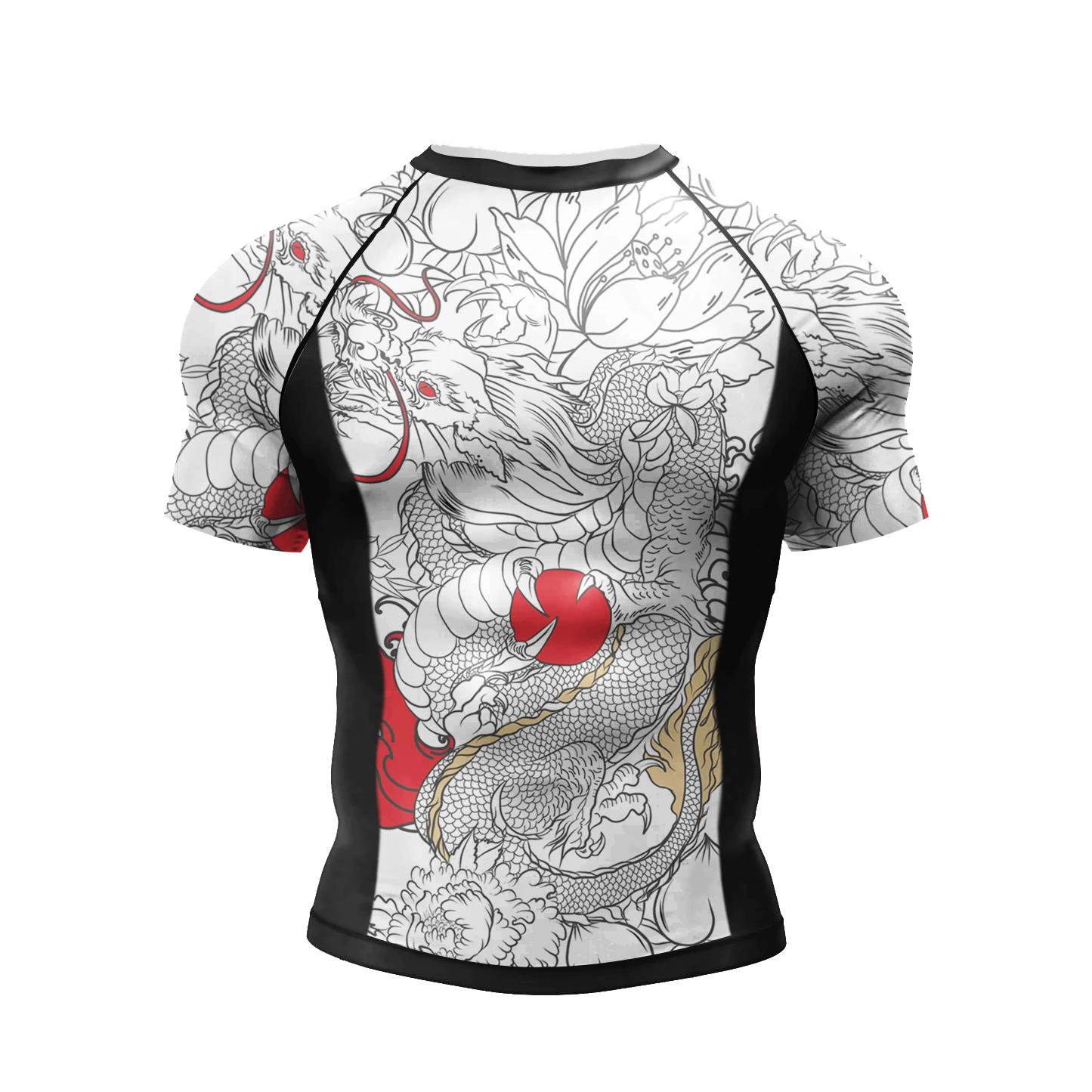 Camisa esportiva masculina 3D, quimono, Jiu Jitsu, Kickboxing, Brasil Jersey, Preto, Swim Rash Guard, Fitness, Bjj Boxe, Musular T-shirts - Image 1