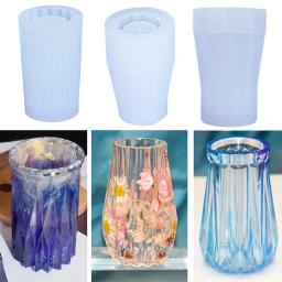 Molde De Resina Epóxi De Cristal Para Vaso De DIY, Vaso De Flores, Molde De Silicone, Artesanato Artesanal, Decorações Para Casa, Ferramentas De Fundição, 1PC - Image 1