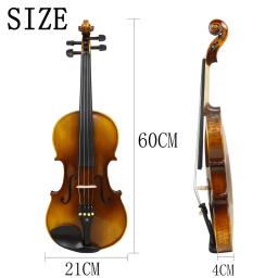 Astonvilla violino com Ebony Fingerboard, AV-610, 4/4, Spruce Painel, Bege Back, caso, arco, afinador, violino peças e acessórios - Image 4
