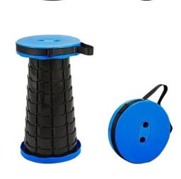 Banquinho telescópico dobrável para acampar, leve, plástico, retrátil, cadeira dobrável para interior e exterior - Image 1