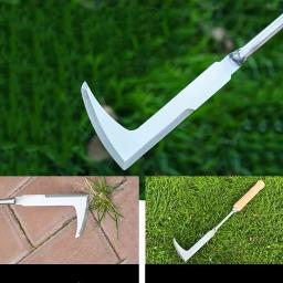 Ferramenta de capina de aço inoxidável, ferramenta manual de jardim multiuso em forma de L, usada para limpar ervas daninhas em jardas, terraços e pistas - Image 3