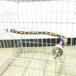 Colorido Parrot Rope Hanging, Trançado Budgie Bird Cage, Cockatiel Toy, Pet Stand Acessórios, Escada Swing Suprimentos, 40 cm, 60 cm, 80 cm, 105cm - Image 5