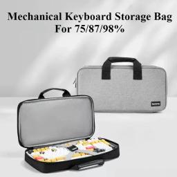 Bolsa de transporte portátil 75/98/87% para teclado mecânico, tecido oxford, bolsa de armazenamento à prova d'água, capa protetora, acessório de teclado - Image 4