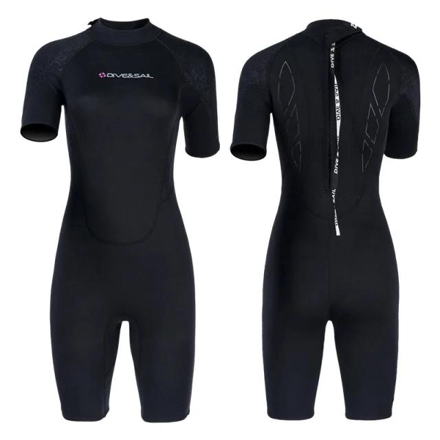 Wetsuit de neoprene feminino 3mm para mergulho, surf e esportes aquáticos