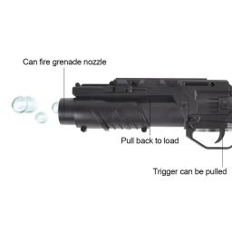 M203 bolas de gel lançador de granada com barril duplo sino duplo m4/16 brinquedos de lançador de plástico curto para tiro de paintball brinquedo infantil - Image 5