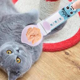Colher De Alimentação Para Animais De Estimação, Dispensador De Tratar Molhado, Squeeze Spoon, Alimentador De Tiras De Gato, Kitten and Dogs Supplies, 2 em 1 - Image 4