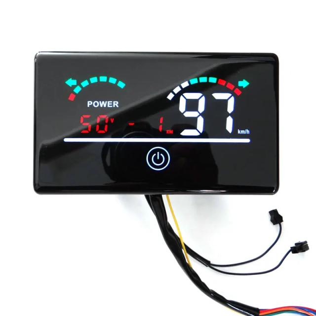 Display LED para Bicicleta Elétrica E-Bike com Velocímetro e Acessórios 48V e 60V