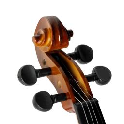 Solid Wood violino acústico Kit, violino brilhante, instrumento de cordas, arco e caso, cor natural, 4/4, 1/4" - Image 6