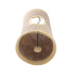Túnel de pelúcia dobrável para gato de estimação, canal dobrável, brinquedos interativos, educacionais, engraçados, quentes, inverno, suprimentos - Image 2