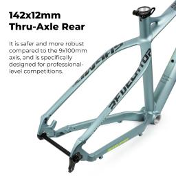 Sagmit mtb quadro de bicicleta liga alumínio através do eixo 29 polegada mountain bike 142x12mm hardtail frameinternal cabo roteamento freio a disco - Image 4