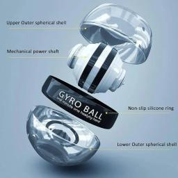 1 pçs auto-start giroscópio bola pulso e antebraço exercitador mão braço dedo aperto fortalecedor para treinamento muscular ferramenta de fitness - Image 4