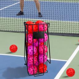Hopper de tênis de aço inoxidável, Cesta para fácil transporte, 25 Bolas de tênis, 15 Pickleball Capacidade - Image 3