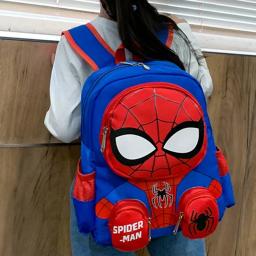 Spiderman kawaii mochilas super heróis estudante saco de escola dos desenhos animados 3d estéreo mochila do jardim de infância das crianças saco de viagem presente - Image 2