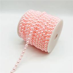 2yards 6mm Half Round Pearl Beads Cadeia Garland Flores Acrílico Beads Para Decoração Do Casamento DIY Jóias Acessórios - Image 5