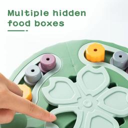 Animal de estimação gato interativo quebra-cabeça brinquedos antiderrapante tigela dispensador de alimentos alimentador lento comer lentamente pet gato cães treinamento jogo suprimentos para animais de estimação - Image 5