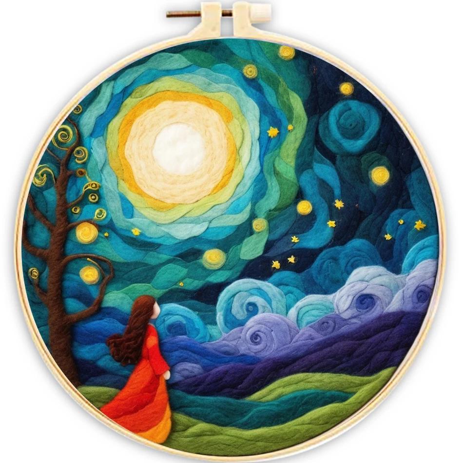 Kit de feltragem de agulhas padrão para adultos, DIY lã sentiu pintura, kits criativos, 1 pacote - Image 1