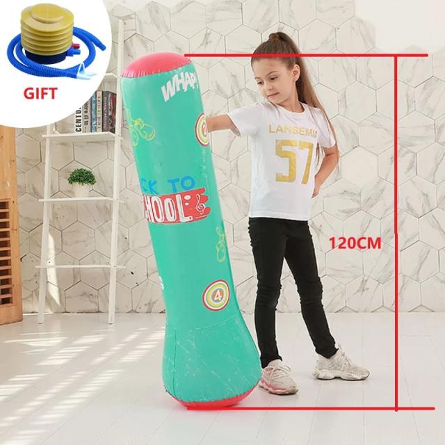Saco de Boxe Inflável para Crianças e Adultos - Treinamento Fitness em PVC, Disponível em 1.2m e 1.6m