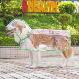 Casaco chuva para cães à prova d'água, casaco com capuz, ponchos, capa chuva com acabamento cores brilhantes B03E - Image 5
