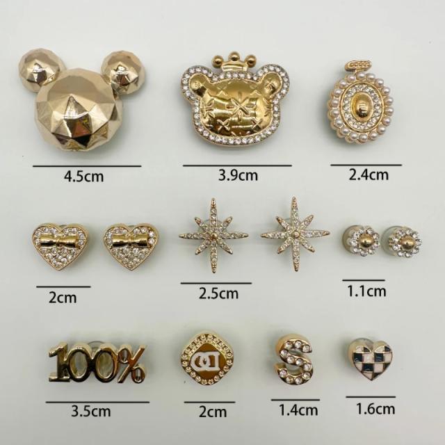 Fivelas de Sapato com Strass para Mulheres - Acessórios de Luxo para DIY e Fiestas