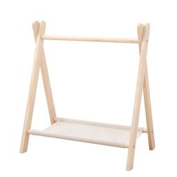 Cabide para animais de estimação rack de armazenamento de espaço para animais de estimação forte durável cão gato roupas cabide roupas do bebê crianças armário de madeira carrinho cabide rack - Image 5