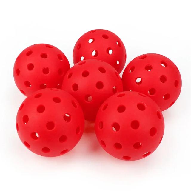 Pickleball 74mm Durável 40 Furos Outdoor 6 Peças para Competição