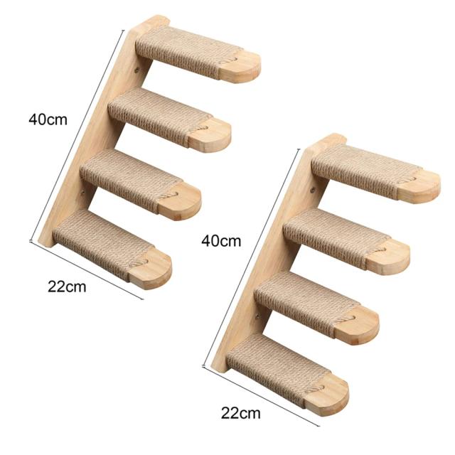 Cama Suspensa para Gatos de Madeira com Prateleiras e Escalada - Conforto e Estilo para Seus Pets