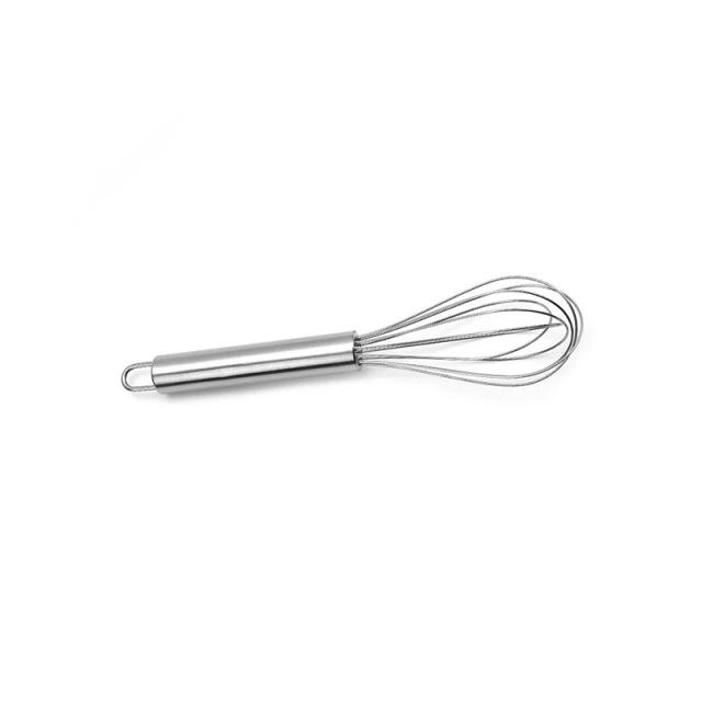 Mini Batedor Manual de Aço Inoxidável para Cozinha 6 Fios
