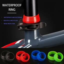 Toopre mtb selim capa poeira da bicicleta à prova dwaterproof água canote silicone caso protetor de tubo assento conta-gotas bicicleta estrada pós - Image 2